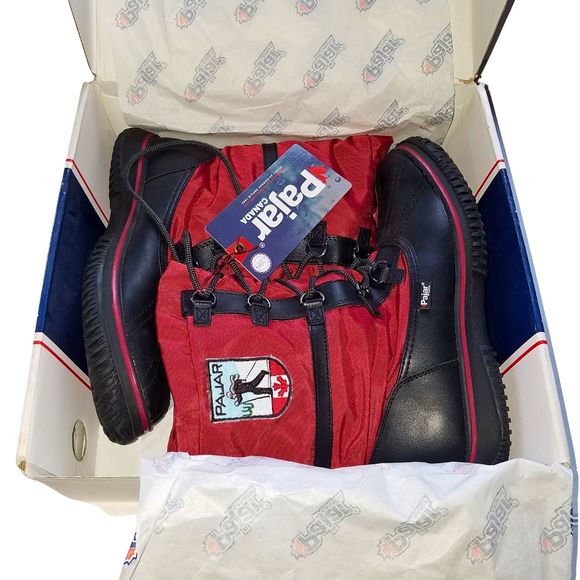 Pajar Canada Grip Red Black Waterproof Low Winter Boots Size 10 New In Box - Picture 12 of 12